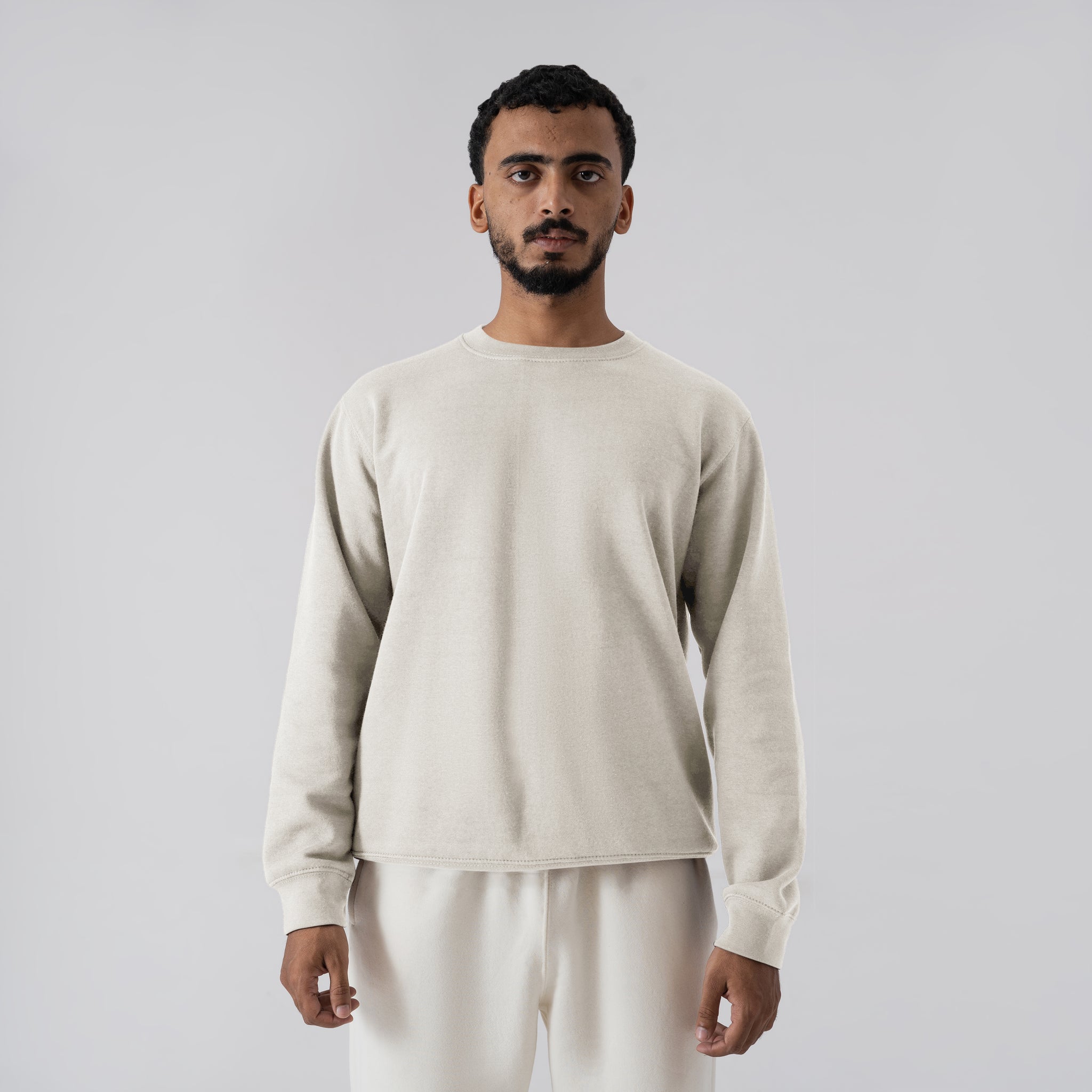 The 'Rich Earth' Chocolate Brown Textured Crewneck Sweatshirt