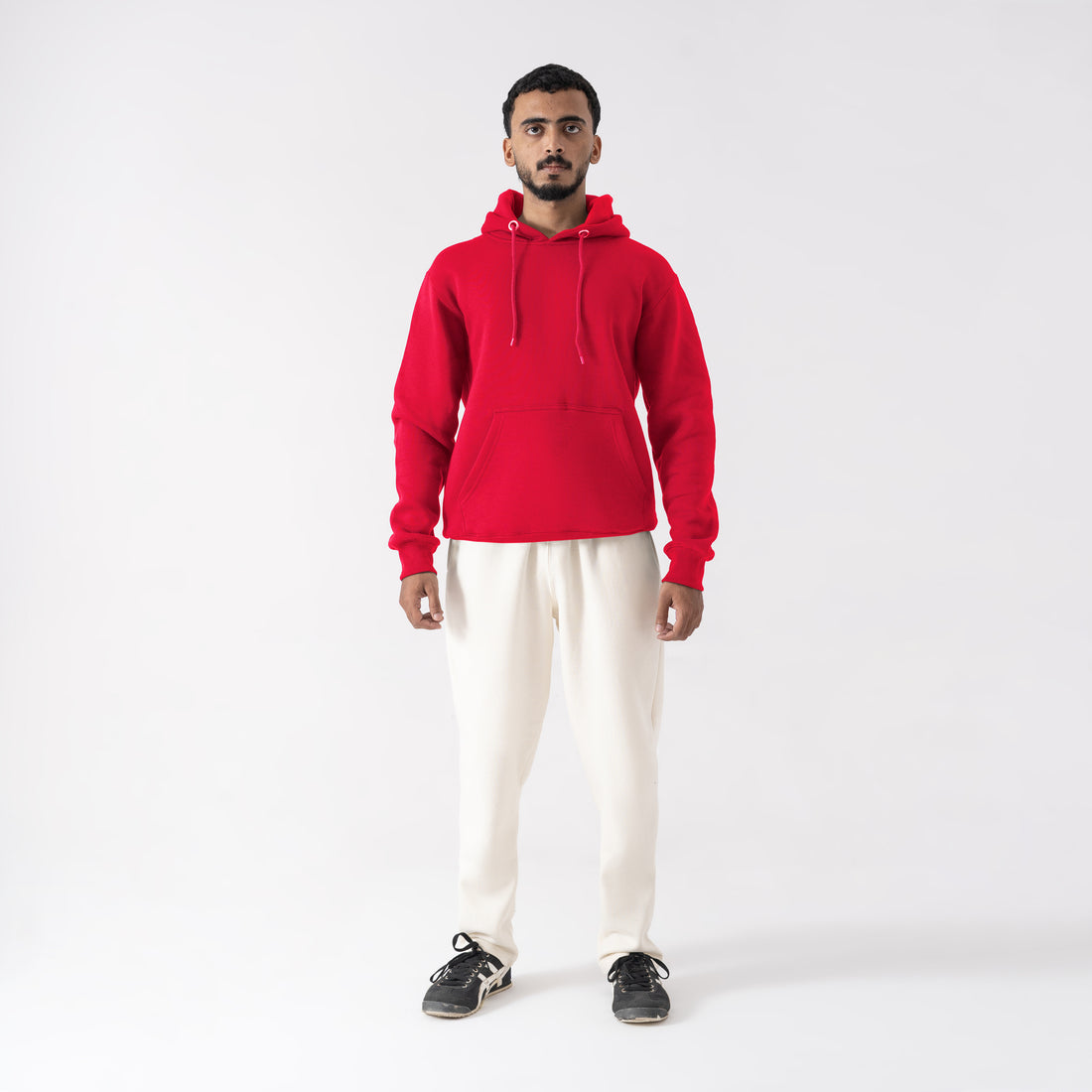 The Essential Heavyweight Fleece Pullover Hoodie - Vibrant Red