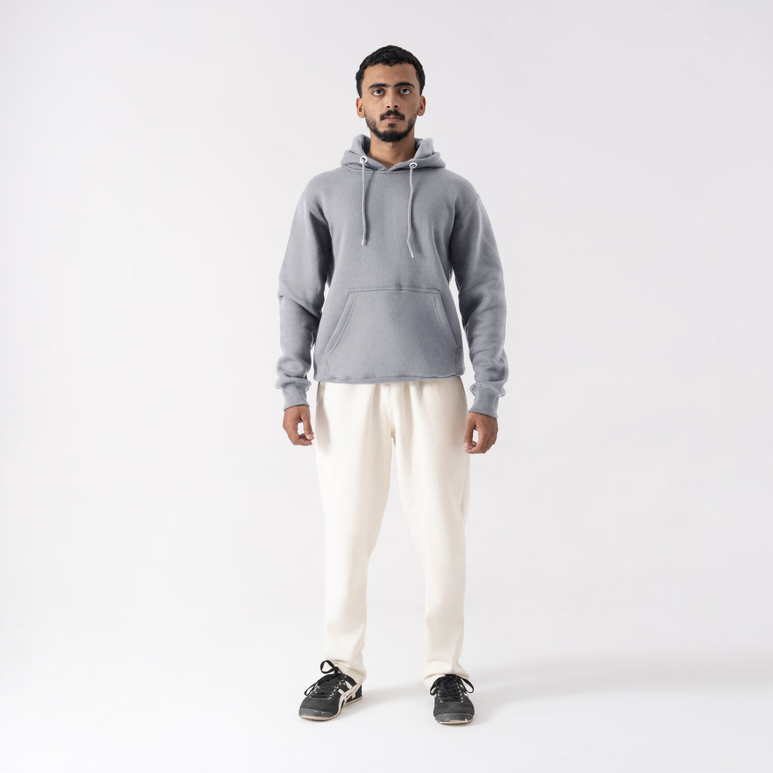 The Essential Heavyweight Fleece Pullover Hoodie - Heather Grey
