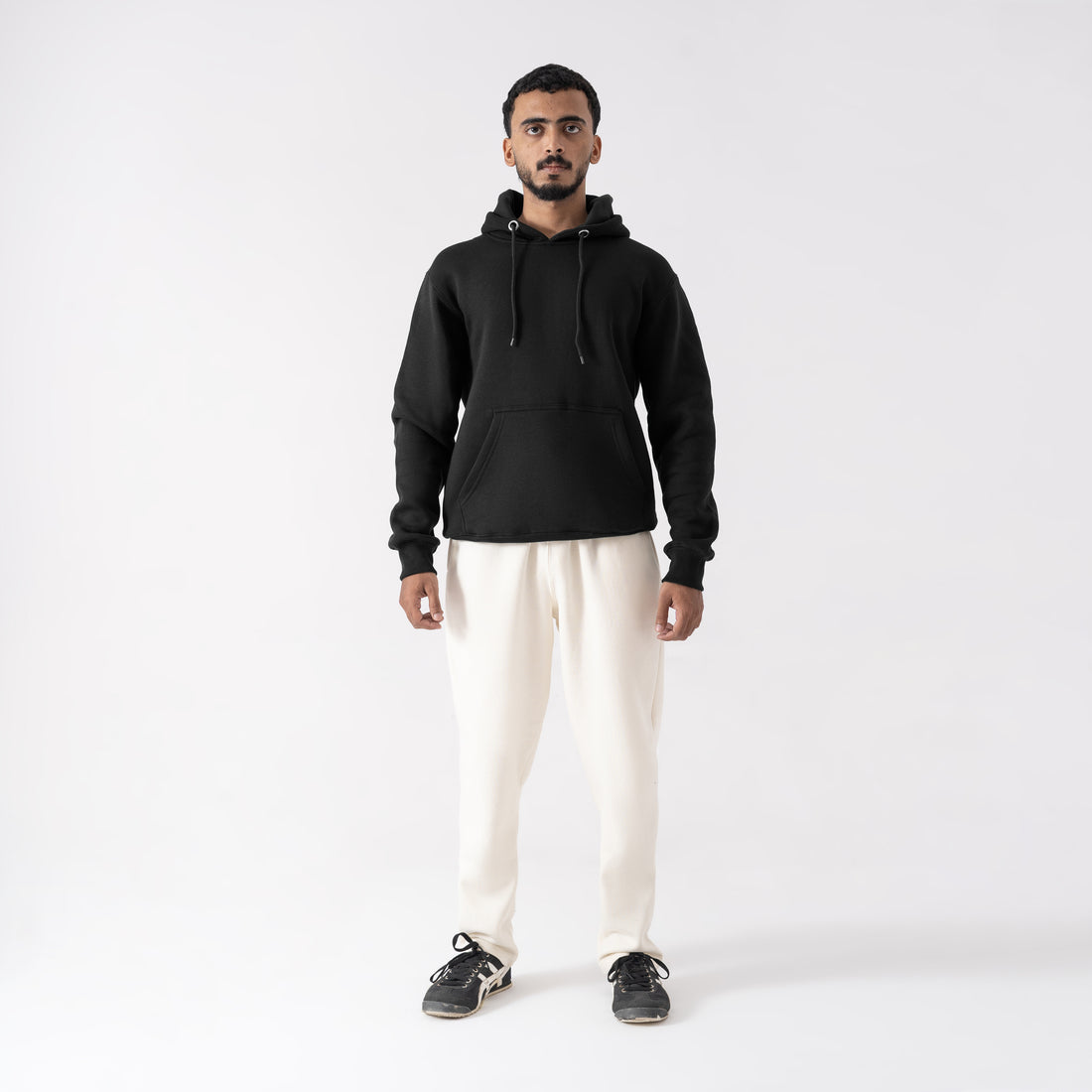 The Essential Heavyweight Fleece Pullover Hoodie - Jet Black