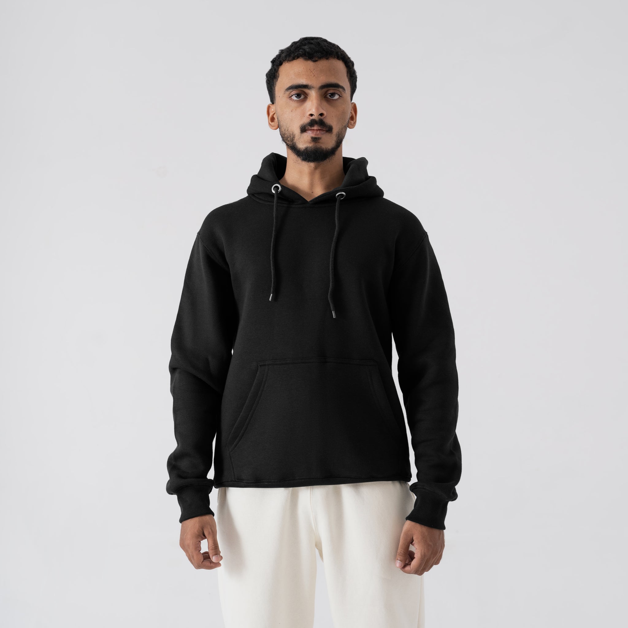 The Essential Heavyweight Fleece Pullover Hoodie - Jet Black