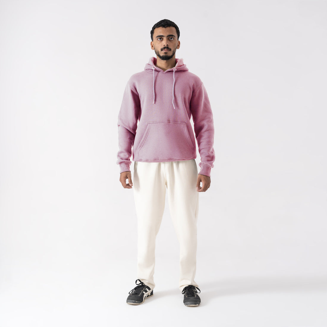 The Essential Heavyweight Fleece Pullover Hoodie - Mauve Heather