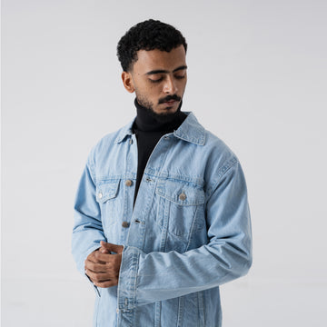 The 'Skyline' Light Wash Denim Overshirt/Jacket