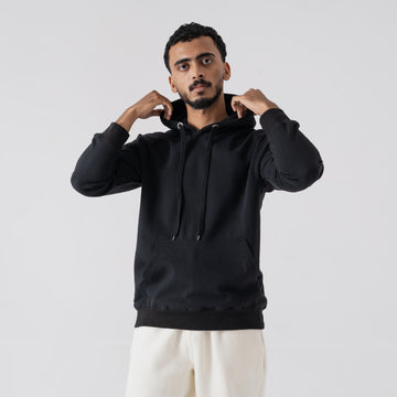 The 'Midnight' Washed Black Pullover Hoodie