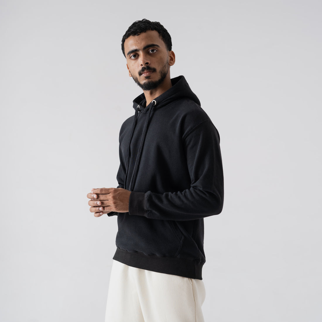 The 'Midnight' Washed Black Pullover Hoodie