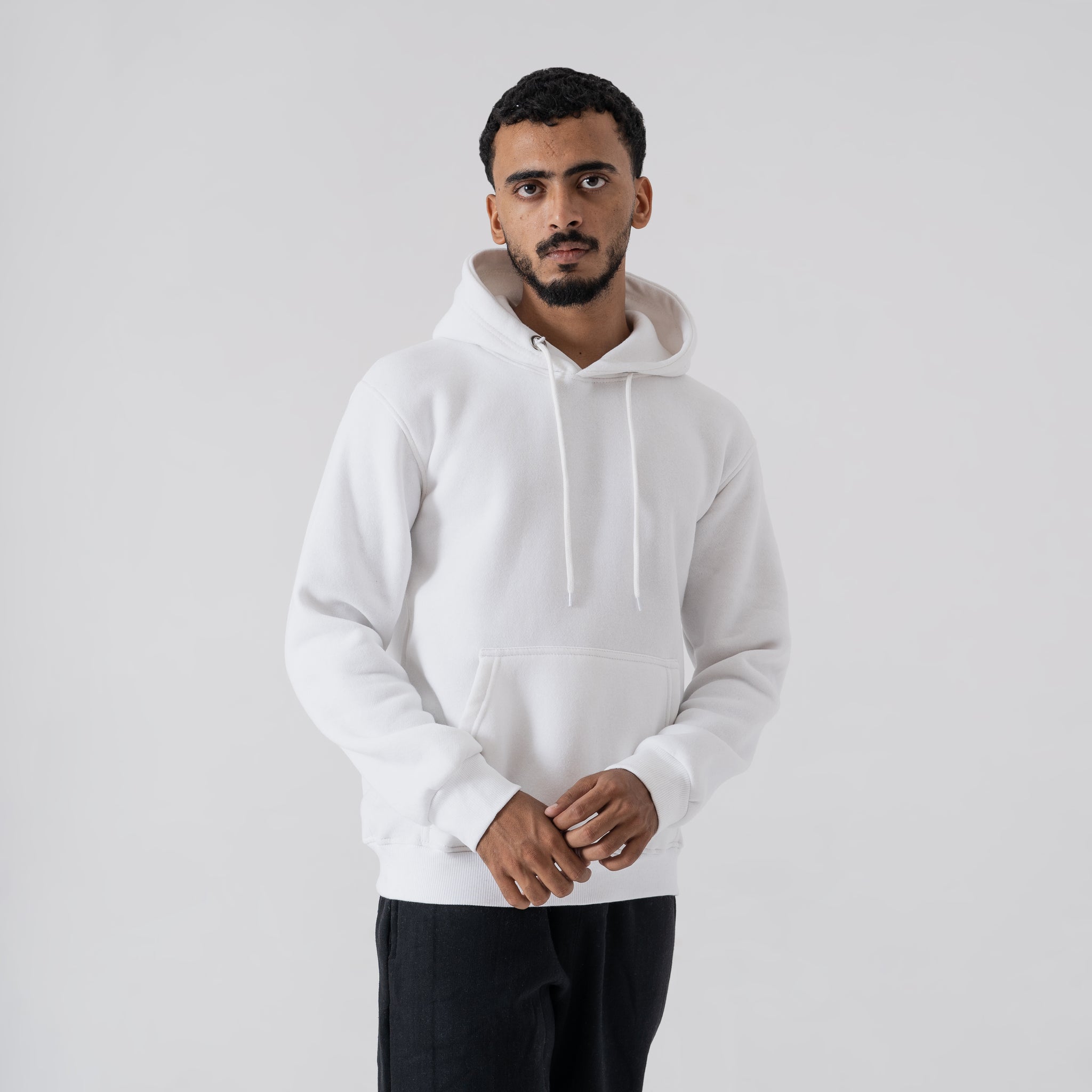 The 'Cloud Nine' Essential Heavyweight White Pullover Hoodie